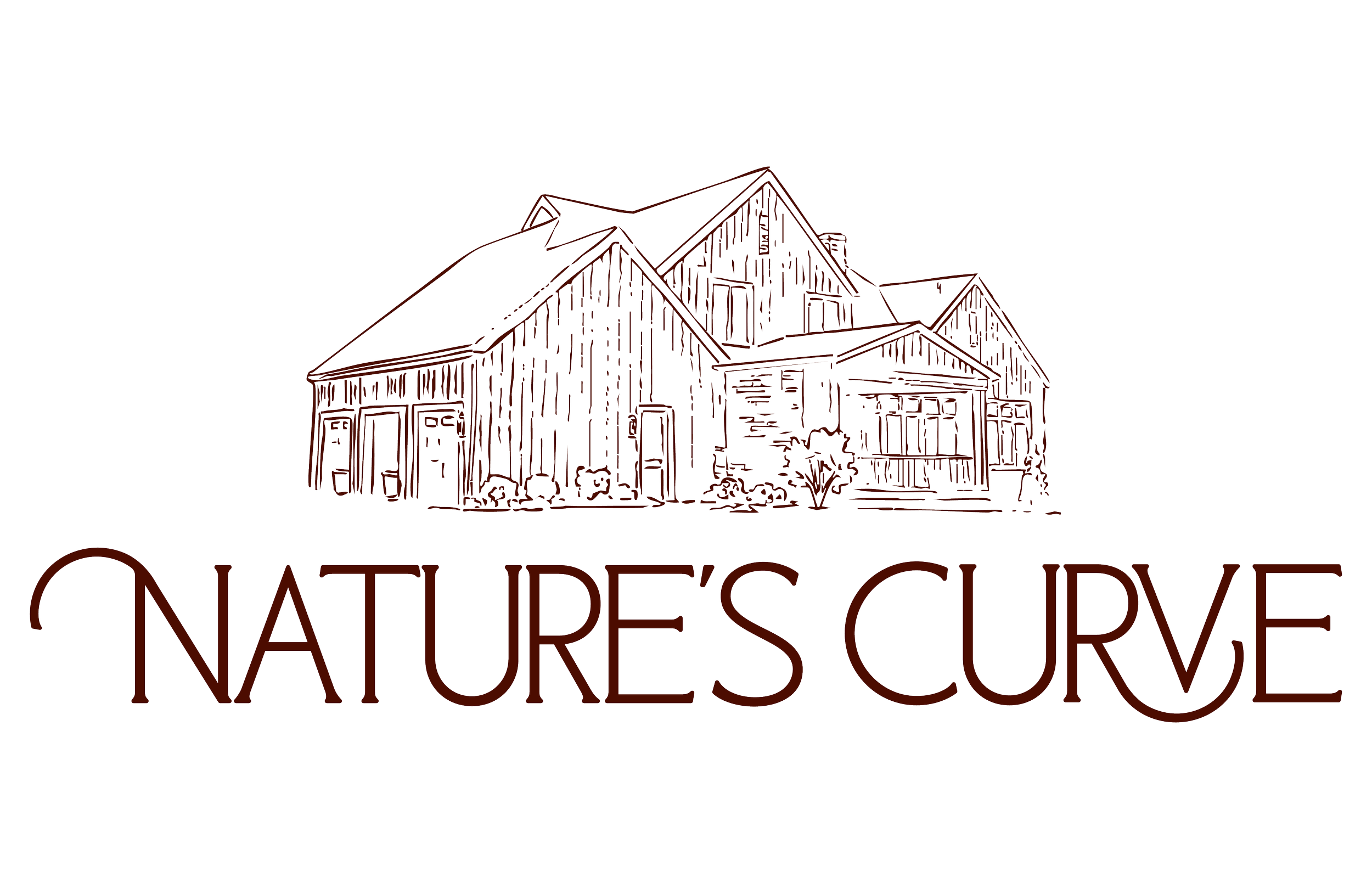 Illustration of a large house with the words "NATURE'S CURVE" underneath.