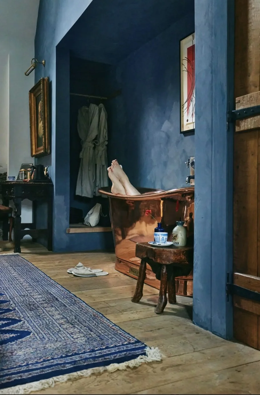 Blaues Zimmer mit Badewanne, Kilmartin Castle Unterkunft