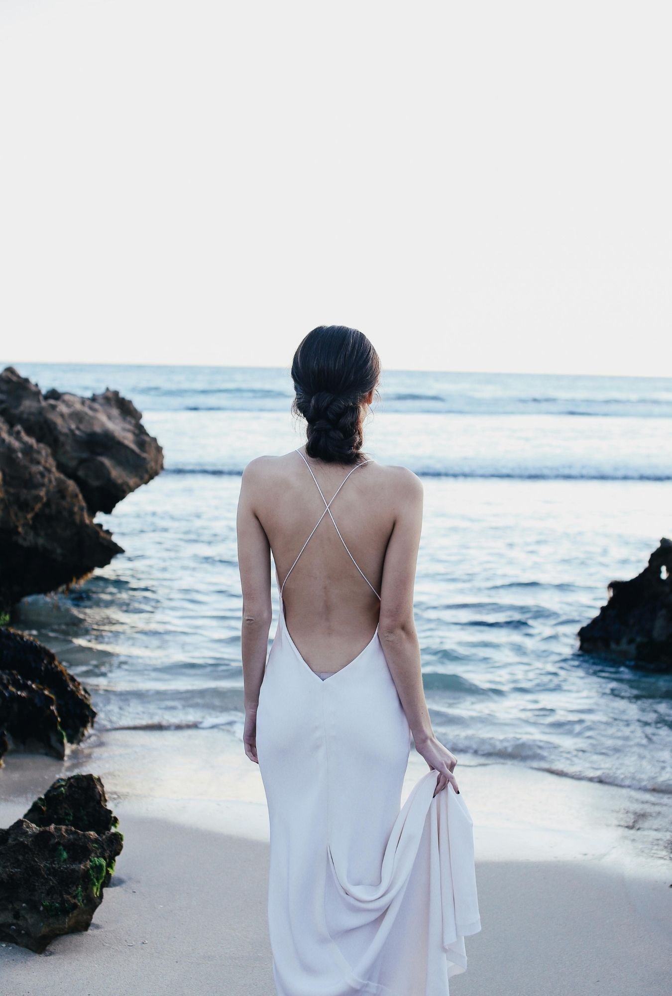 Modernes Braut Hairstyling für Hochzeit am Strand in Schottland
