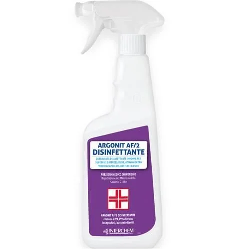ARGONIT AF/2 0,75 L – Disinfettante Detergente Inodore per Superfici e Attrezzature, Attivo su Virus, Batteri e Lieviti.