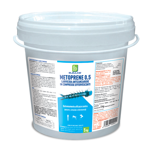 Metoprene 0,5 – Insetticida Larvicida Antizanzare in Compresse Effervescenti 2 g confezione 5 kg