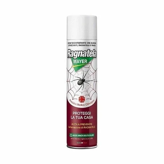 Ragnatela Mayer Spray 400 ml – Disinfestante PMC contro Ragni e Artropodi