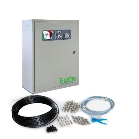Kit Mister Mosquito EDEN PRO mono prodotto – Sistema Antizanzare Automatico a Nebulizzazione ULV con App, Centralina Smart e Accessori Completi