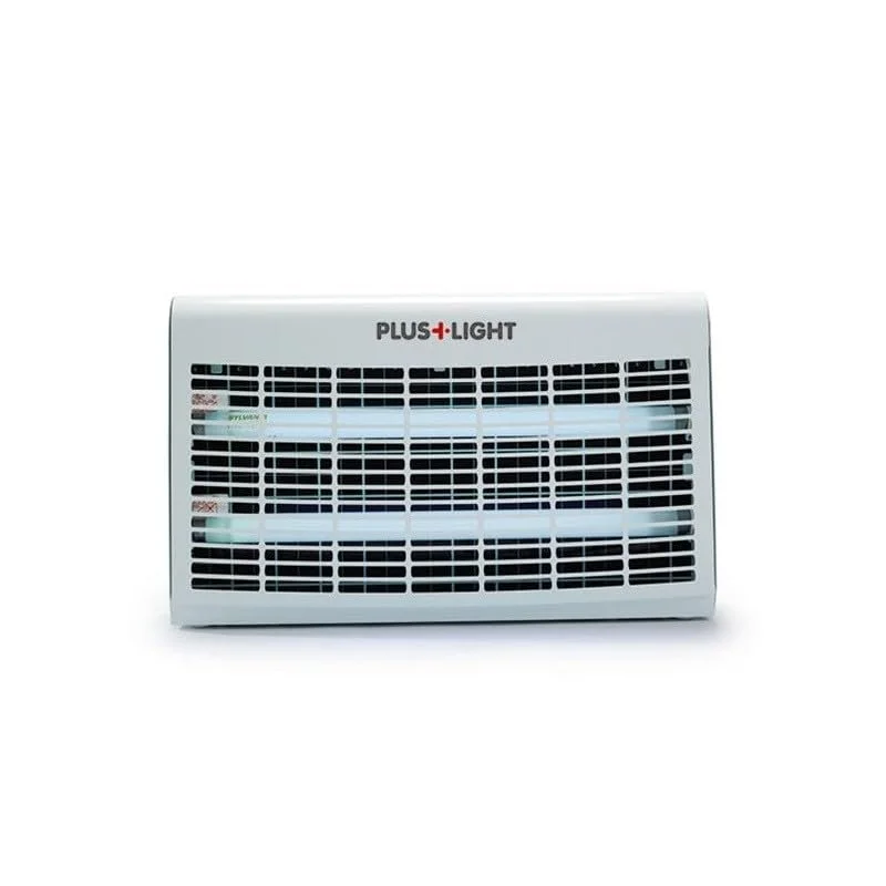 Lampada UV PlusLight 30W con Basi Collanti – Smaltata Bianca – Cattura Insetti Volanti per Sistema HACCP