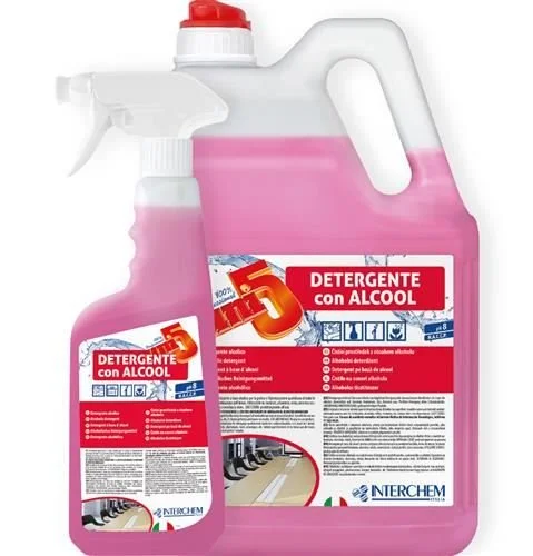 UNI 5 Detergente con Alcool 750 ml – Igienizzante Pronto all’Uso per Superfici Lavabili