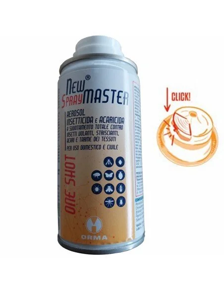 New Spraymaster One Shot – Insetticida Aerosol Autosvuotante 150 ml contro Scarafaggi, Formiche, Cimici e Acari
