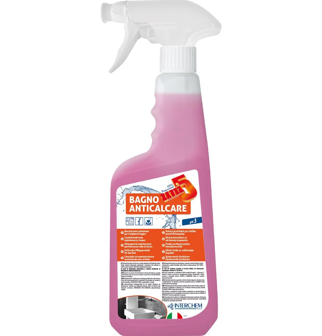 UNI5 Bagno Anticalcare 750 ml – Detergente Profumato Pronto all’Uso per Bagno e Sanitari