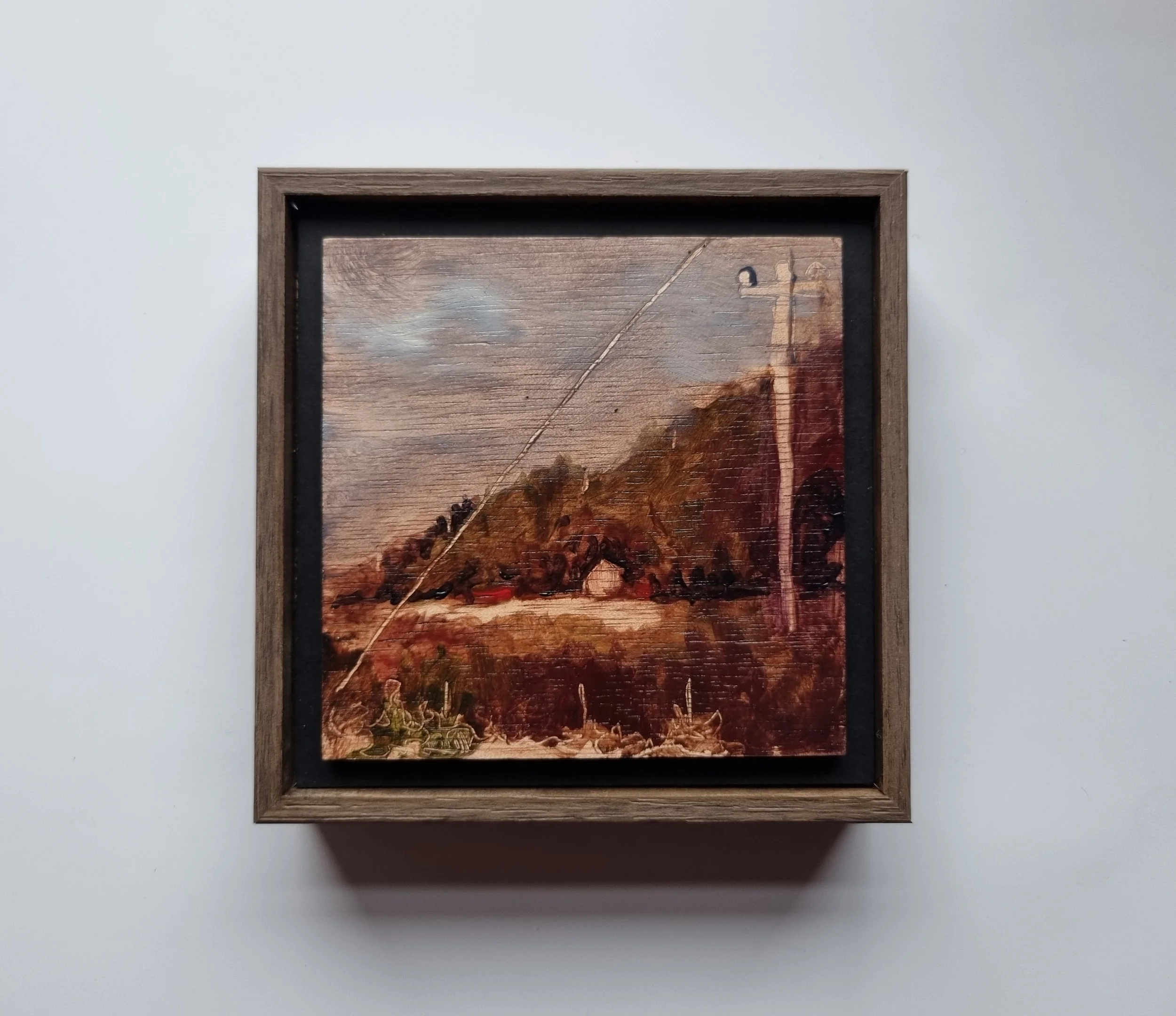 All dressed in wood

Artist-grade acrylic on wooden panel 
10 x 10 cm
£100