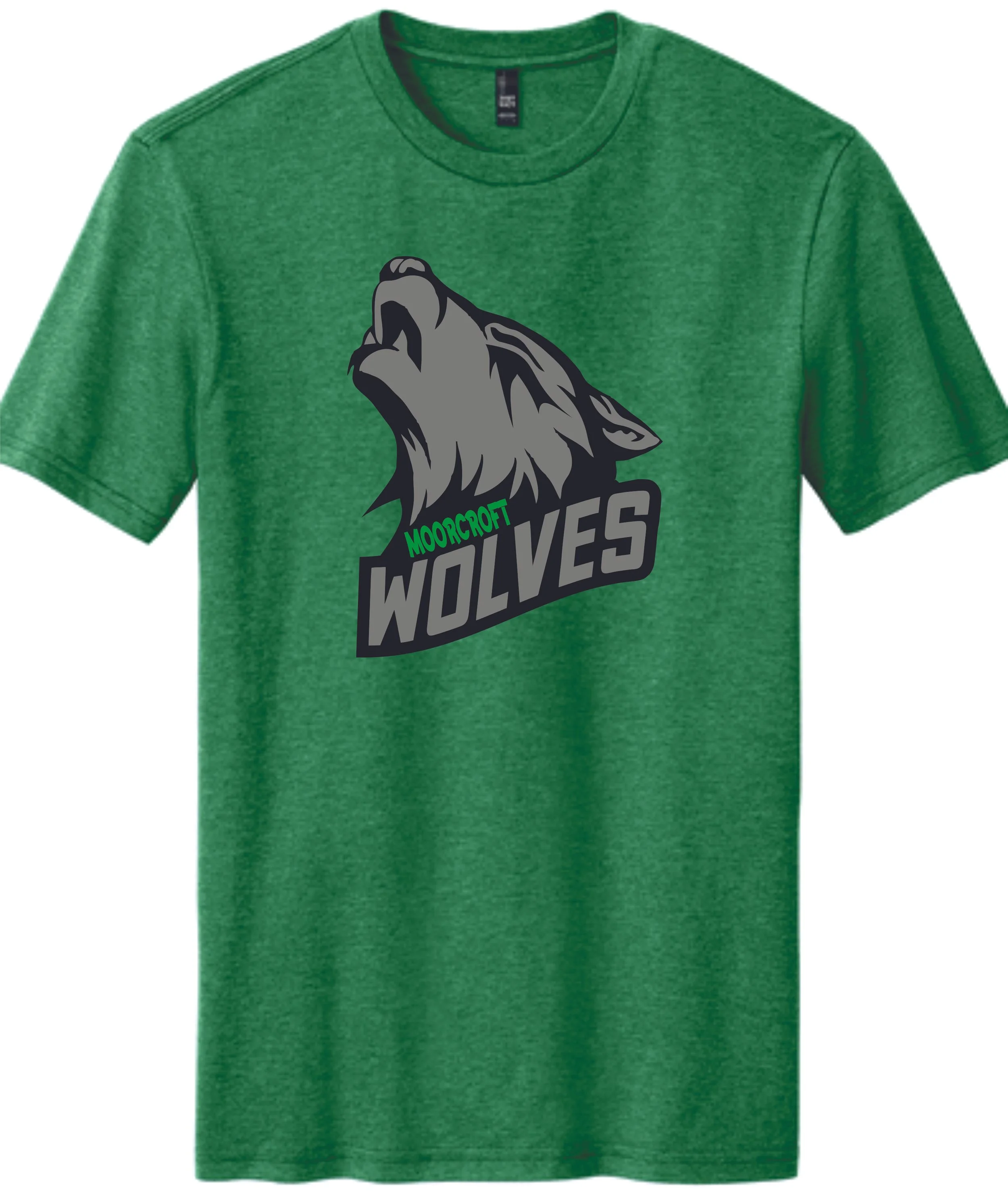 Green T-Shirt with Howling Wolf Logo