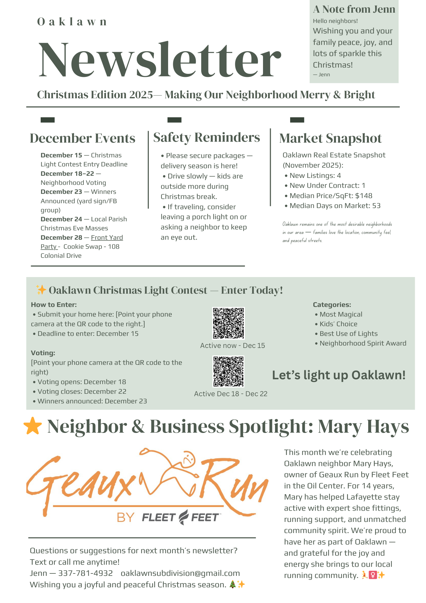 December 2025 Newsletter