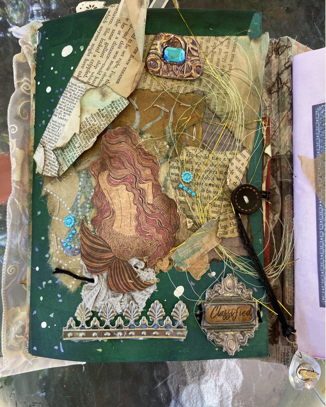 'The Mermaid Cave' Junk Journal Lost Chronicles: A Tale Rediscovered | Design Concept