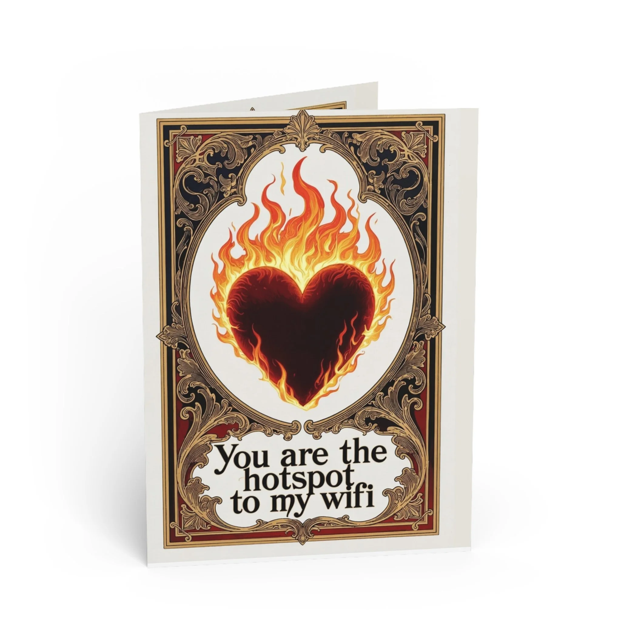 Hotspot Punny Victorian Valentines Card  - Instant Download
