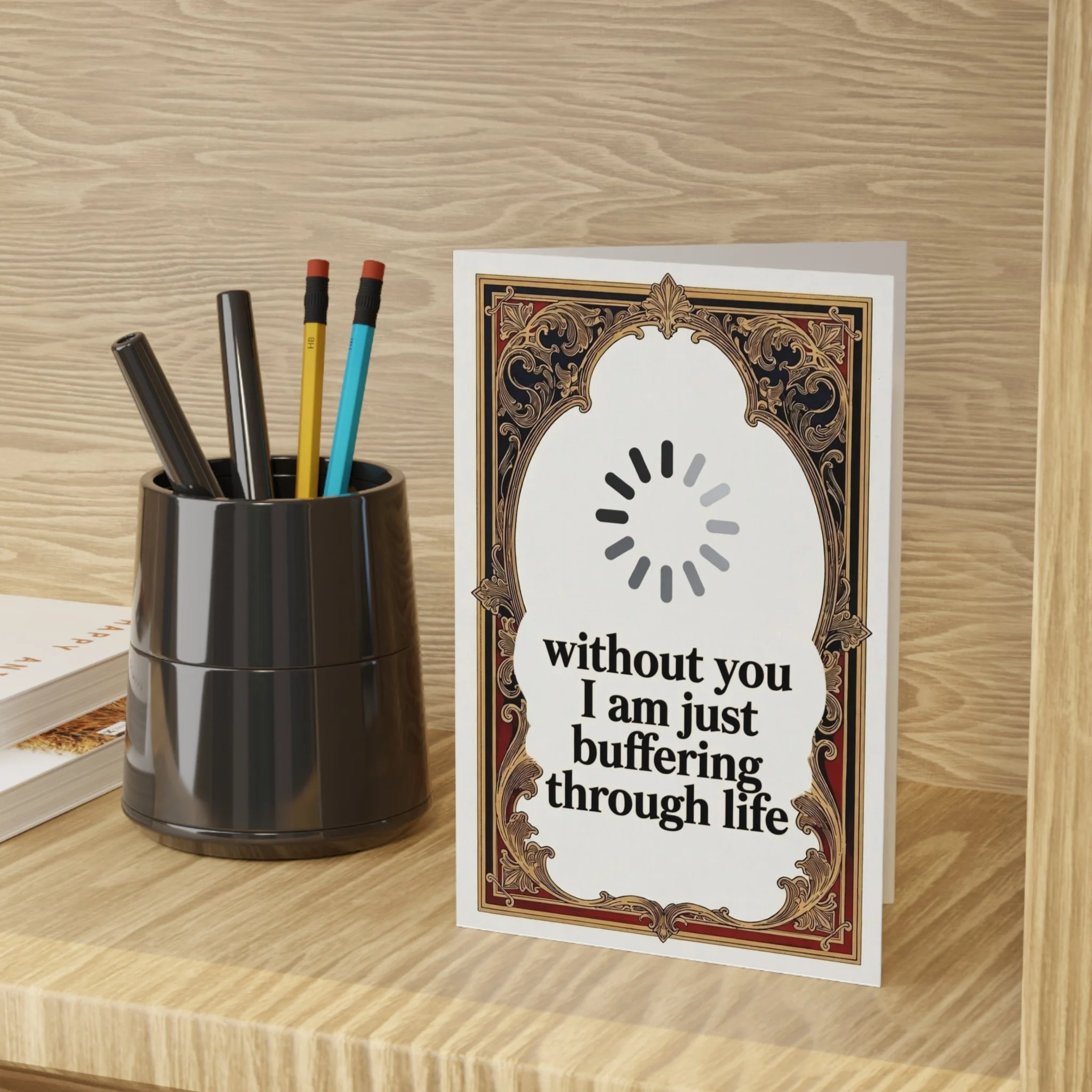 Without You I'm Just Buffering Punny Victorian Valentines 2026