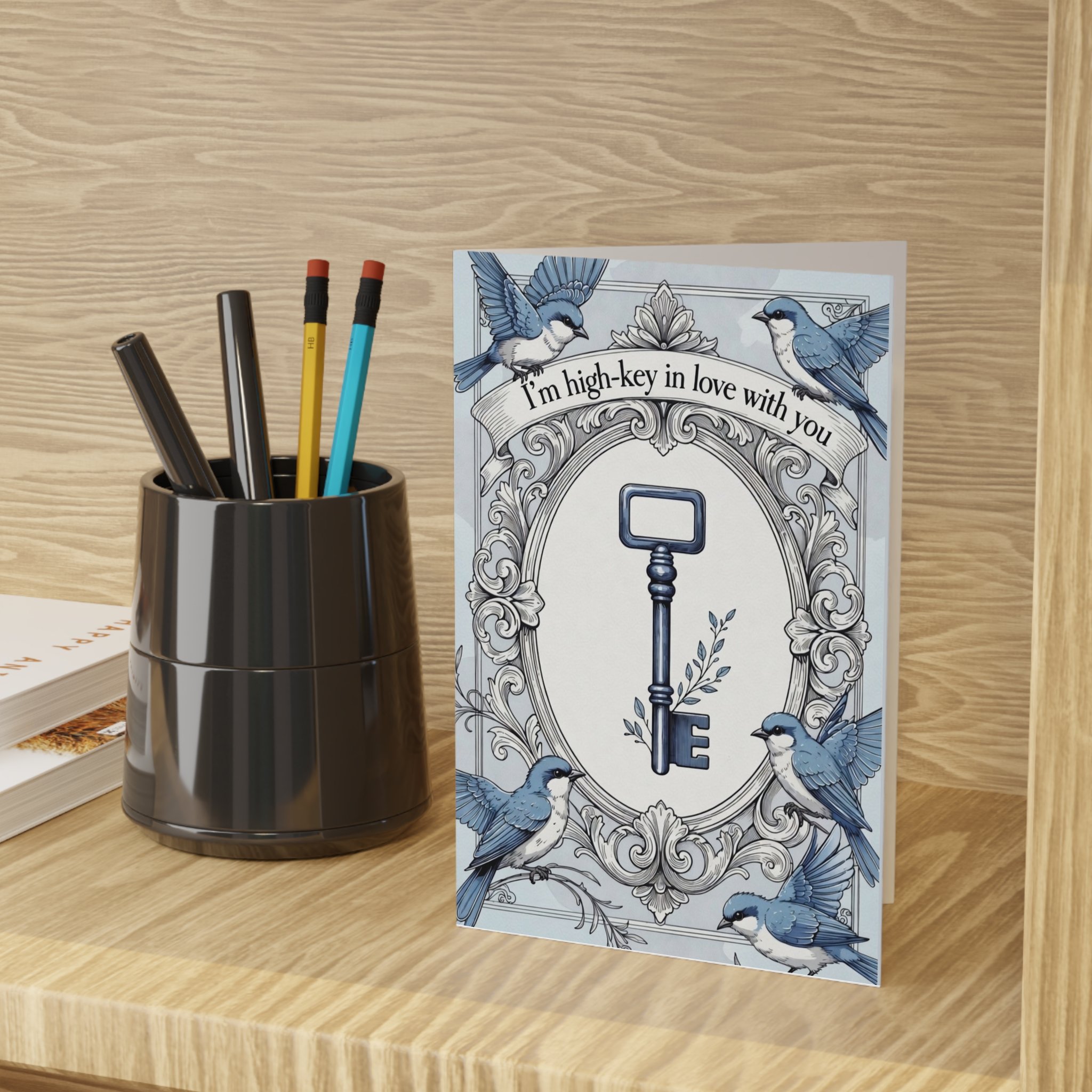 HighKey About You | Victorian Punny Valentines Card