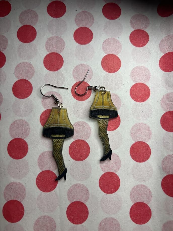 Christmas Story Leg Lamp Earrings