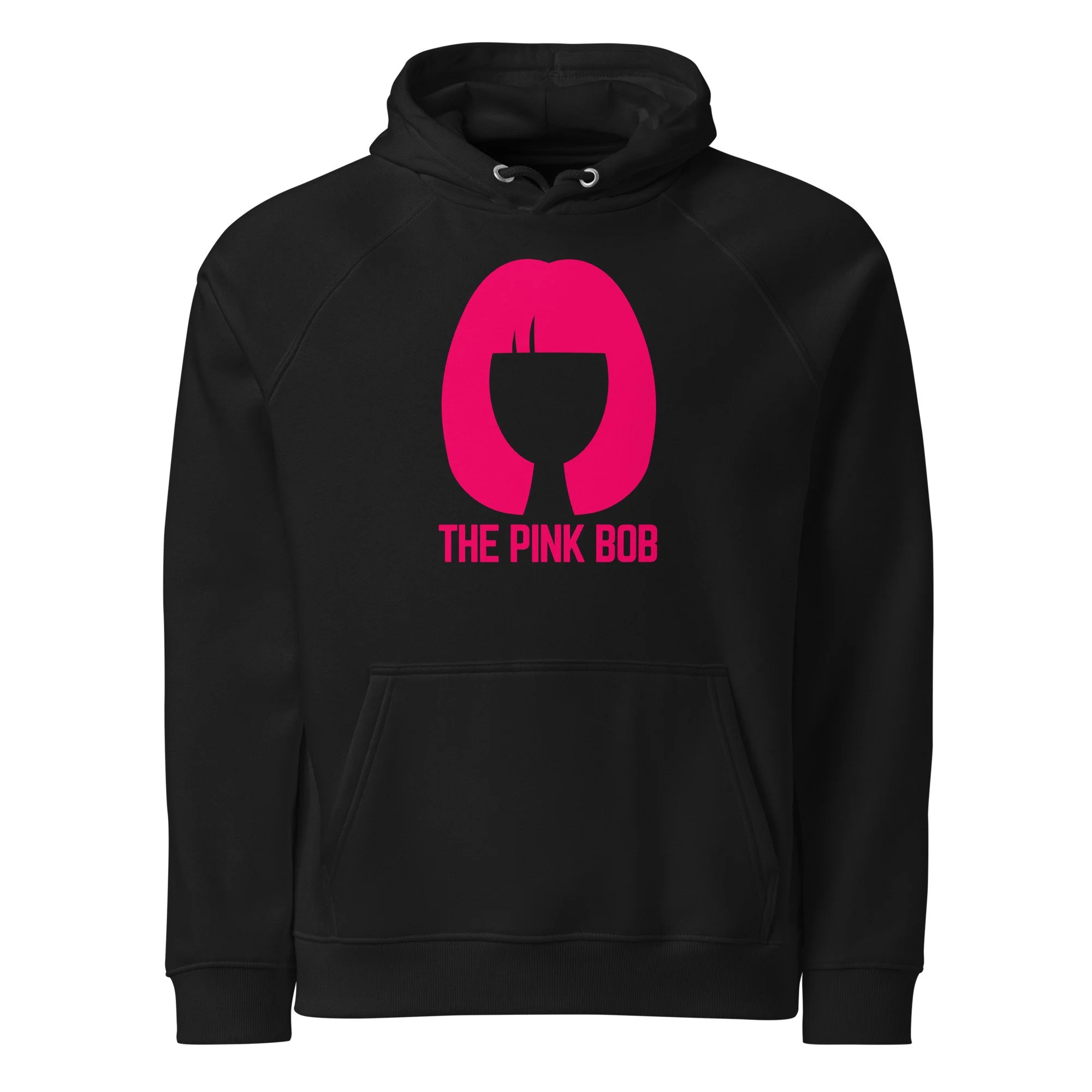 The Pink Bob Unisex eco raglan hoodie