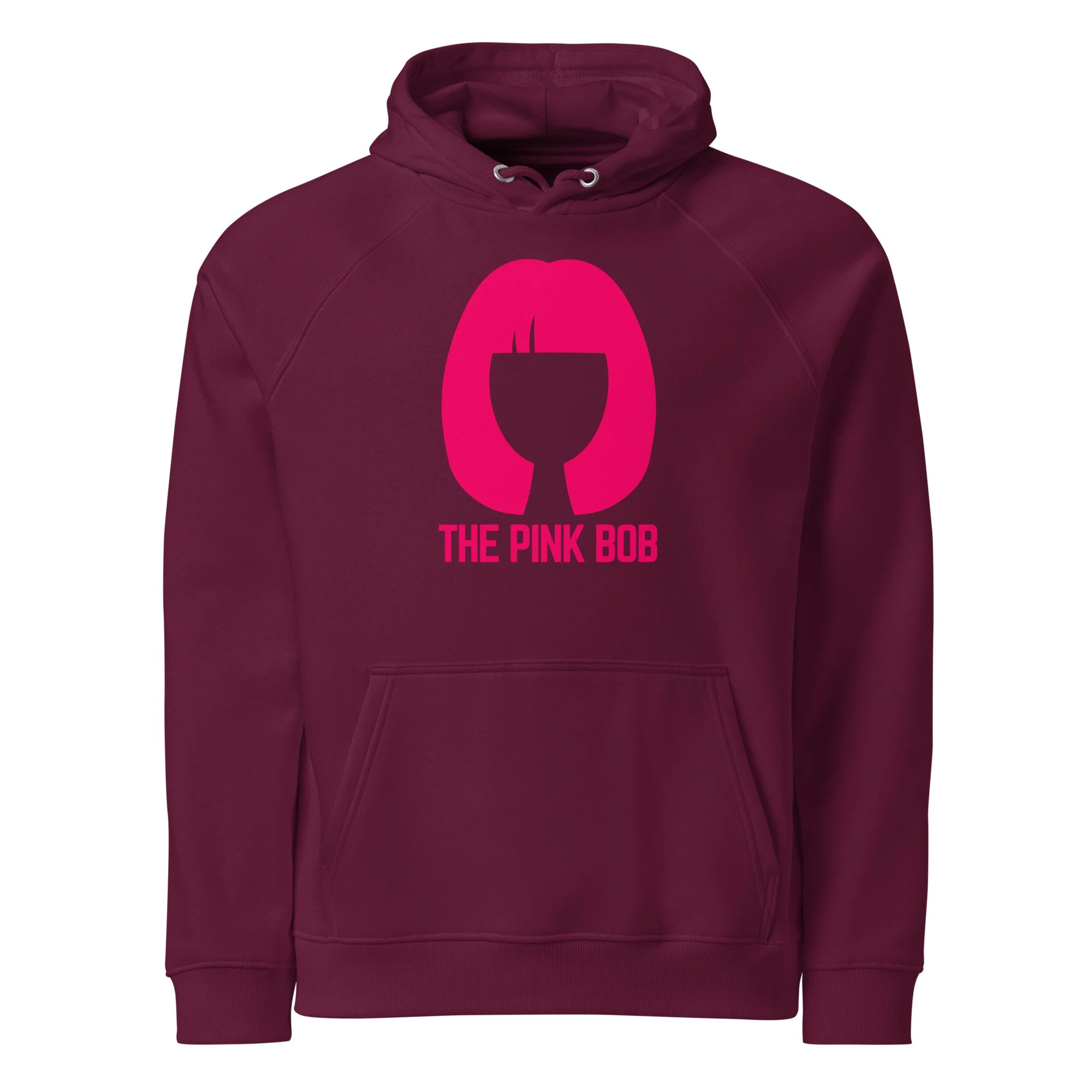 The Pink Bob Unisex eco raglan hoodie