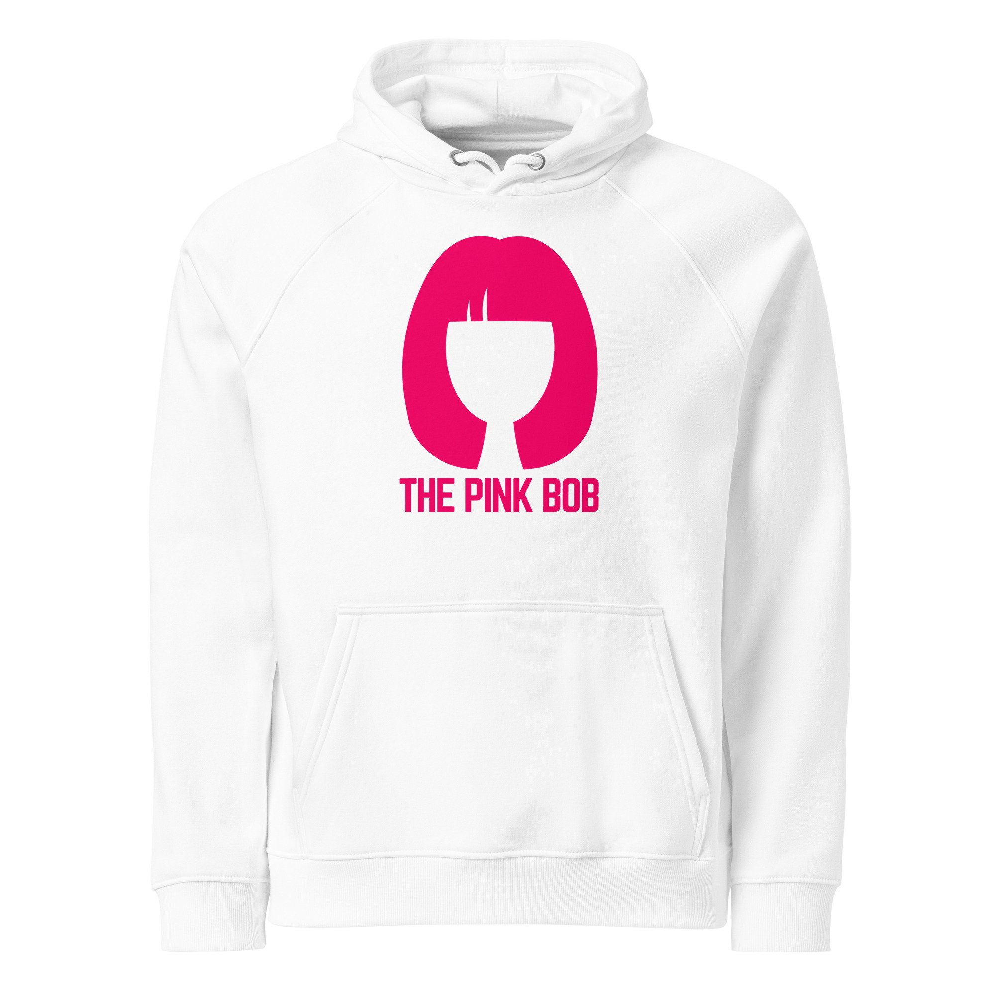 The Pink Bob Unisex eco raglan hoodie