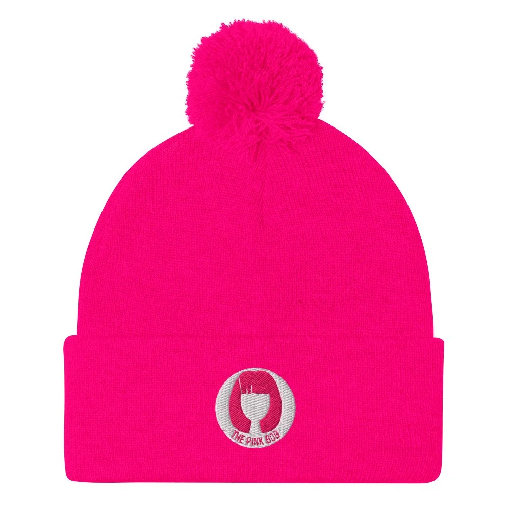 The Pink Bob Pom-Pom Beanie
