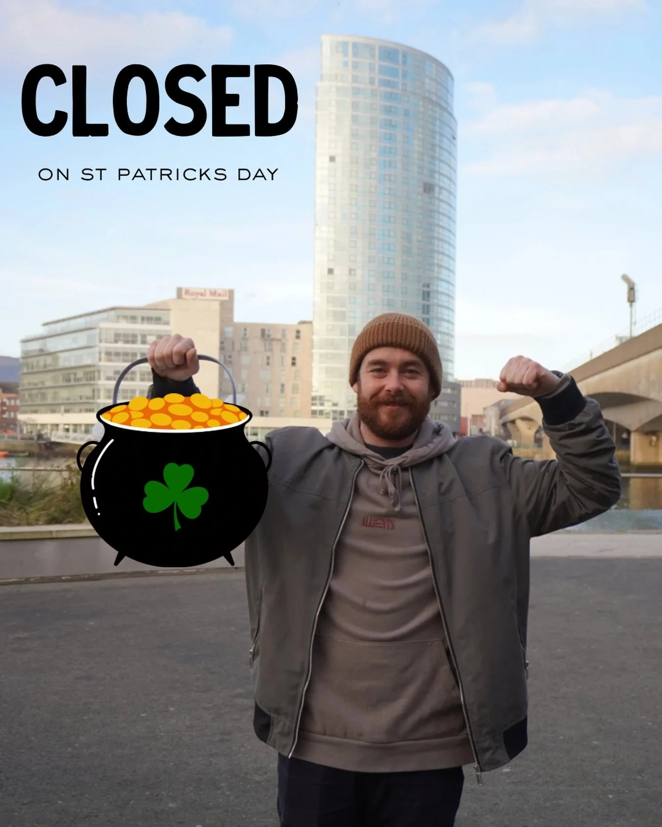 Folks we&rsquo;ll be closed tomorrow on St. Patrick&rsquo;s day to give the team a well deserved break 👏 (please be kind to us on Wednesday). They&rsquo;ve been working so hard and we want to say a massive thank you to them for keeping up the energy
