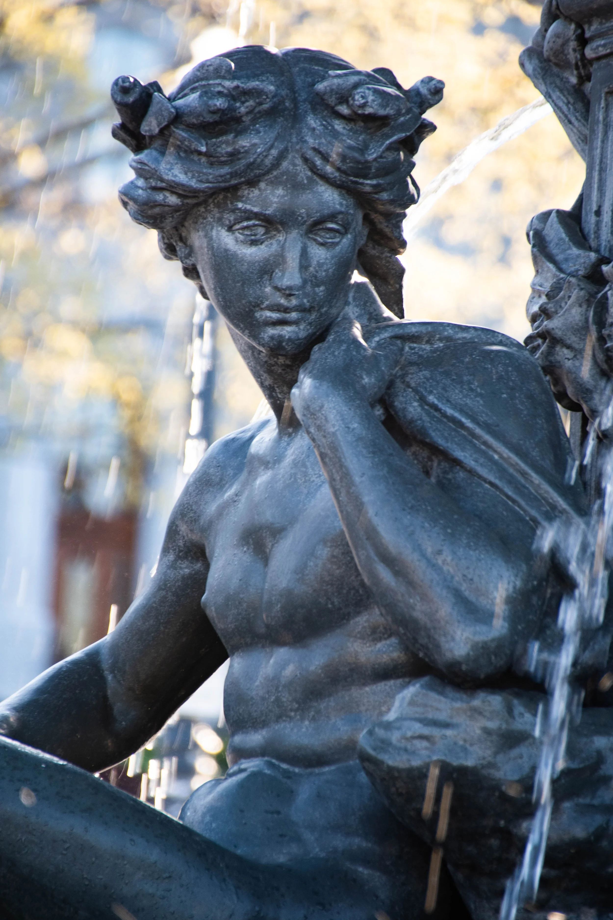 The Tourny Fountain in summer