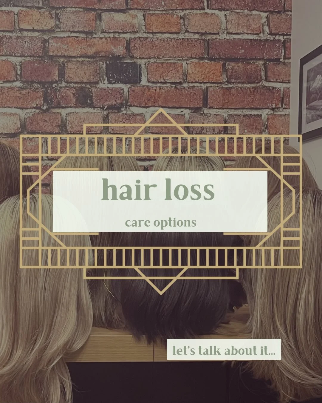 Hair loss is a sensitive journey and one you don&rsquo;t have to navigate alone.

If you&rsquo;re interested in learning about wig and topper options, I offer in-person and online consultations.

DM me with any questions.
