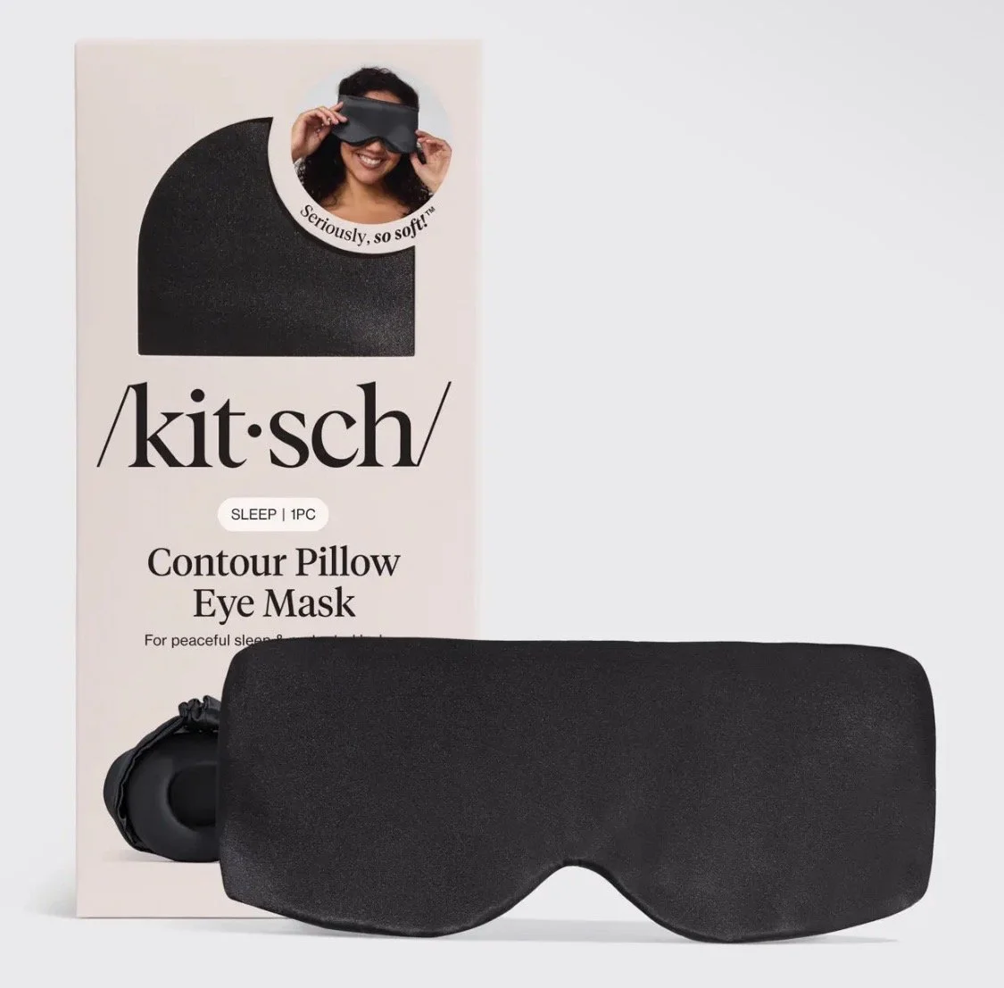 Charcoal Contour Pillow Eye Mask