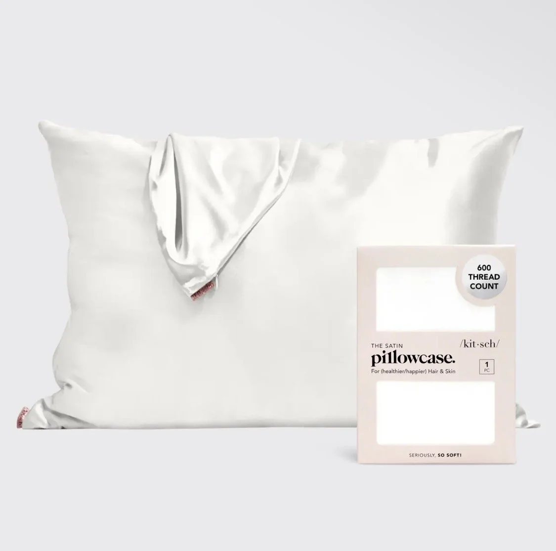 Ivory, Standard Satin Pillowcase