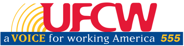 UFCW logo with the tagline 'a voice for working America' and the number 555