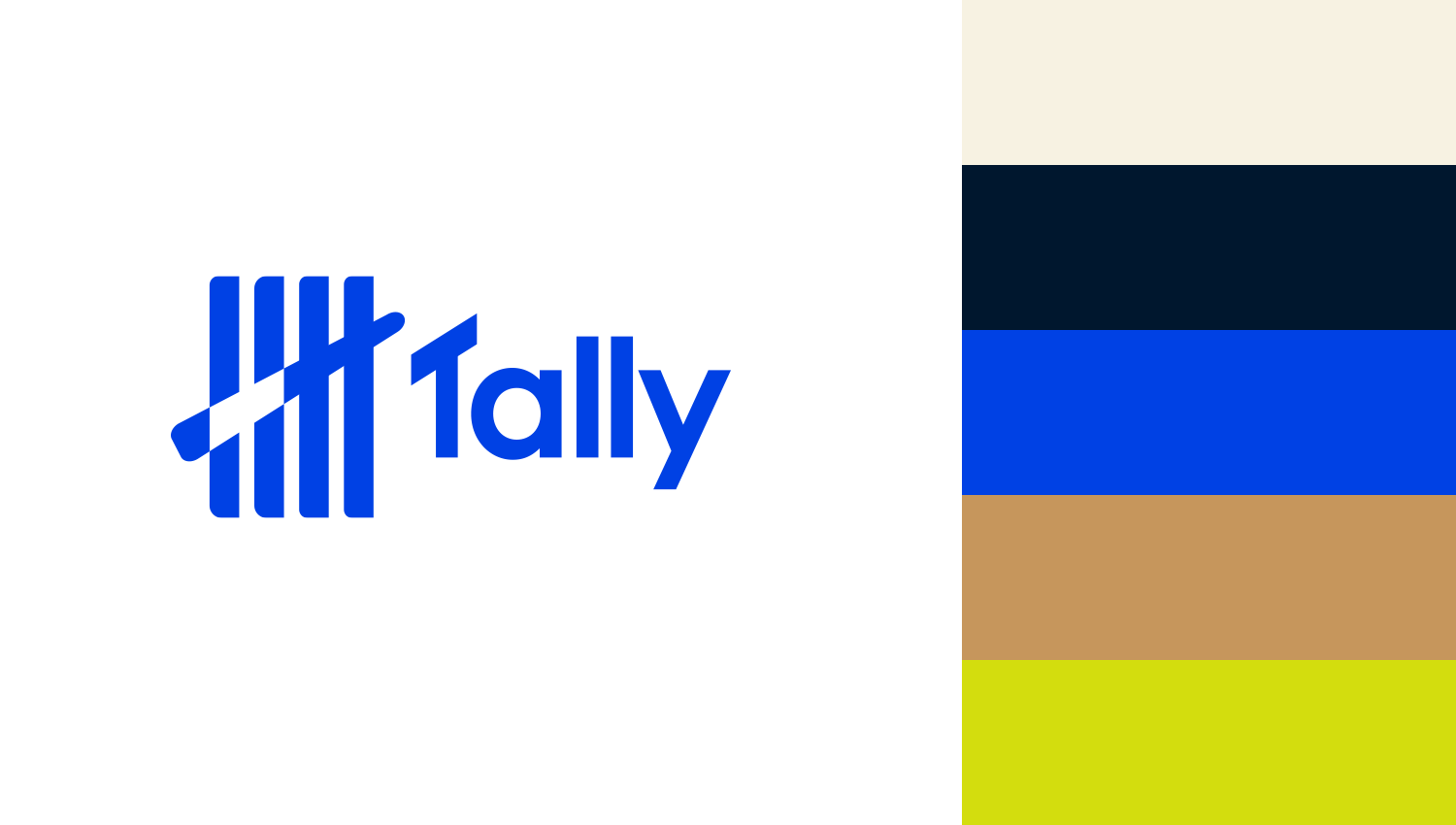 Tally Online Banking Logo and Brand Colors