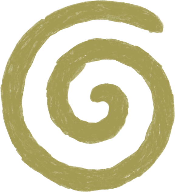 A simple black background with a gold spiral in the center.