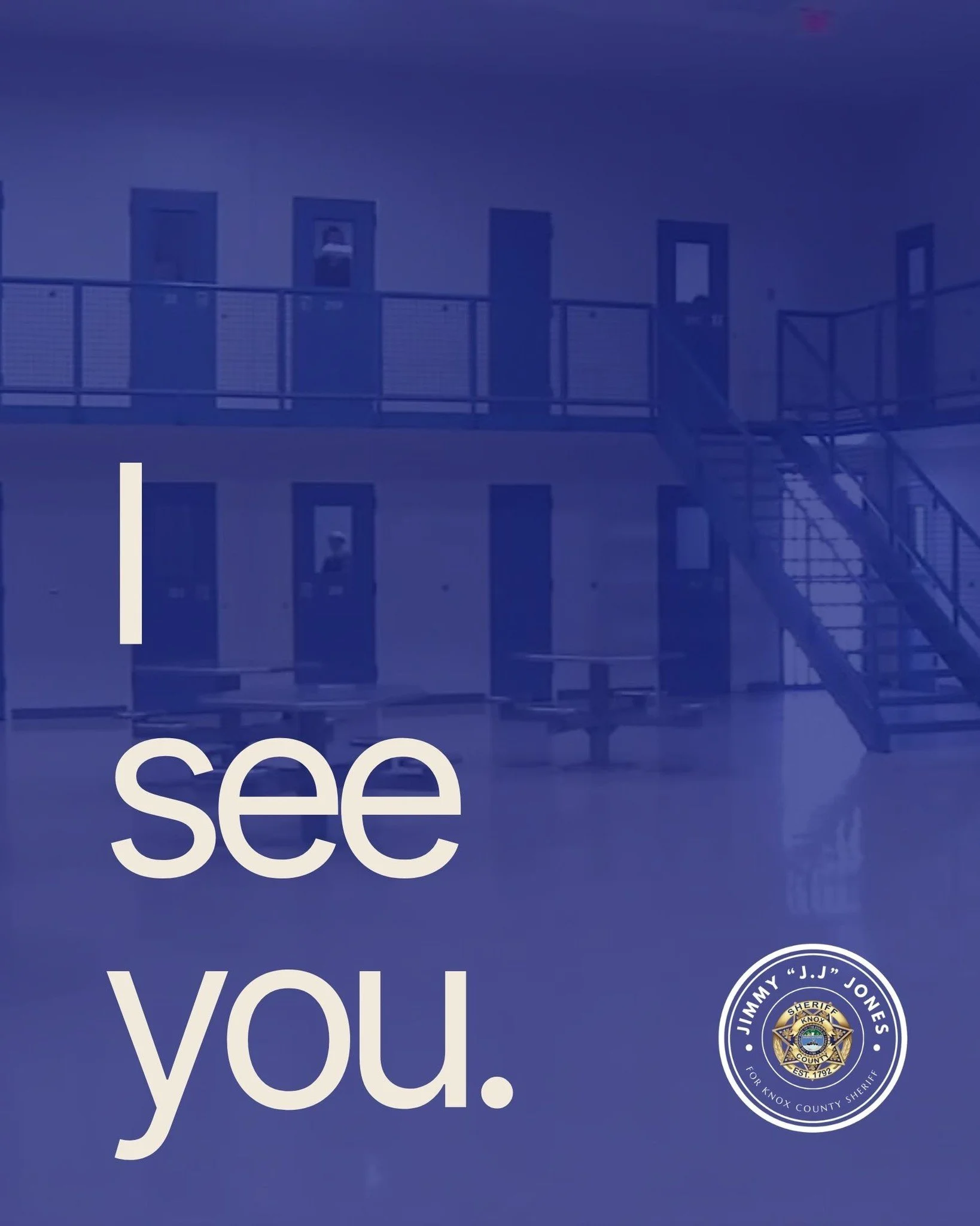 I see you...and I always have and will!

There are heroes in our community you never see &mdash;
🚔 The night shift deputy.
🔒 The correction officer walking the tiers.
📞 The dispatcher picking up the next emergency call.

J.J. Jones sees them. He&r
