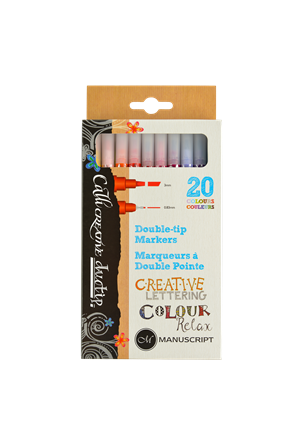 Manuscript Callicreative Duotip Markers - pack of 20 assorted colours