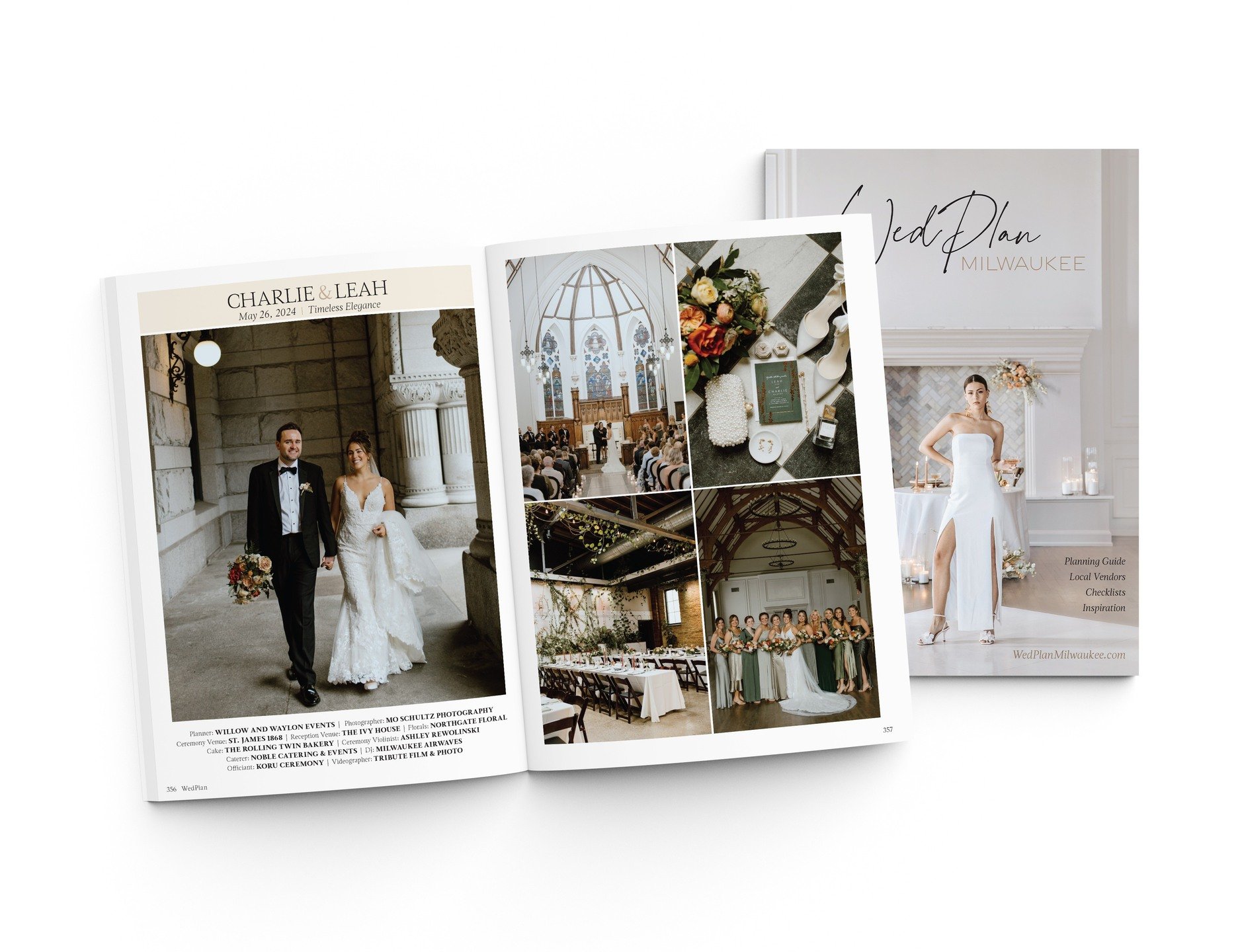 Grateful to be published in @wedplanmilwaukee with some amazing vendors! 

Photographer - @moschultzphotography 
Ceremony Venue - @stjames1868 
Reception - @theivyhousemke 
Florals - @northgatefloral 
Cake - @therollingtwinbakery 
Ceremony Violinist 