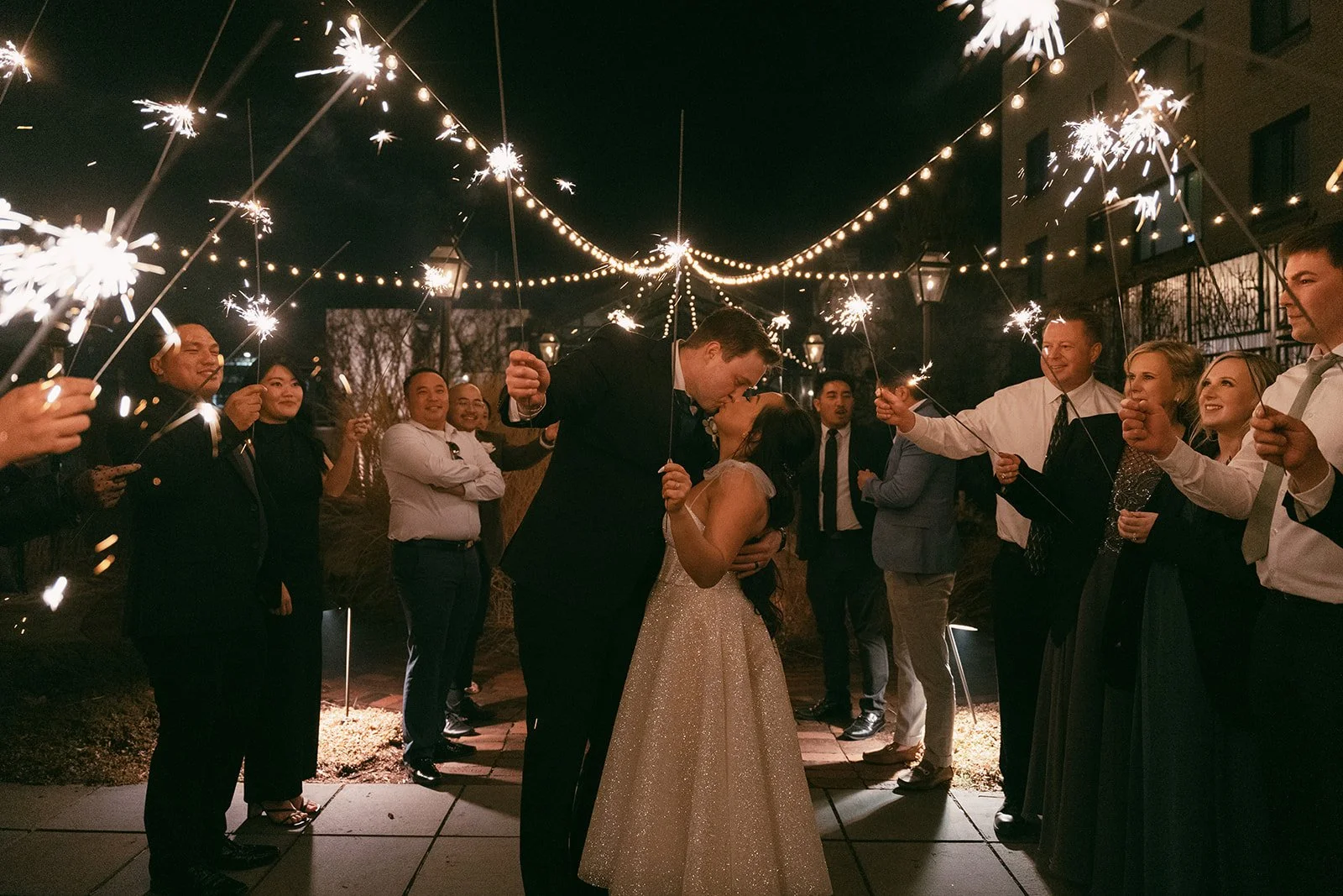 Dress change, sparklers, and one unforgettable view &mdash; the kind of ending that feels straight out of a dream. #WillowAndWaylonEvents #MilwaukeeWeddings #MidwestWeddingPlanner #RooftopWedding #CityWedding #WeddingInspiration #ModernRomance #Timel