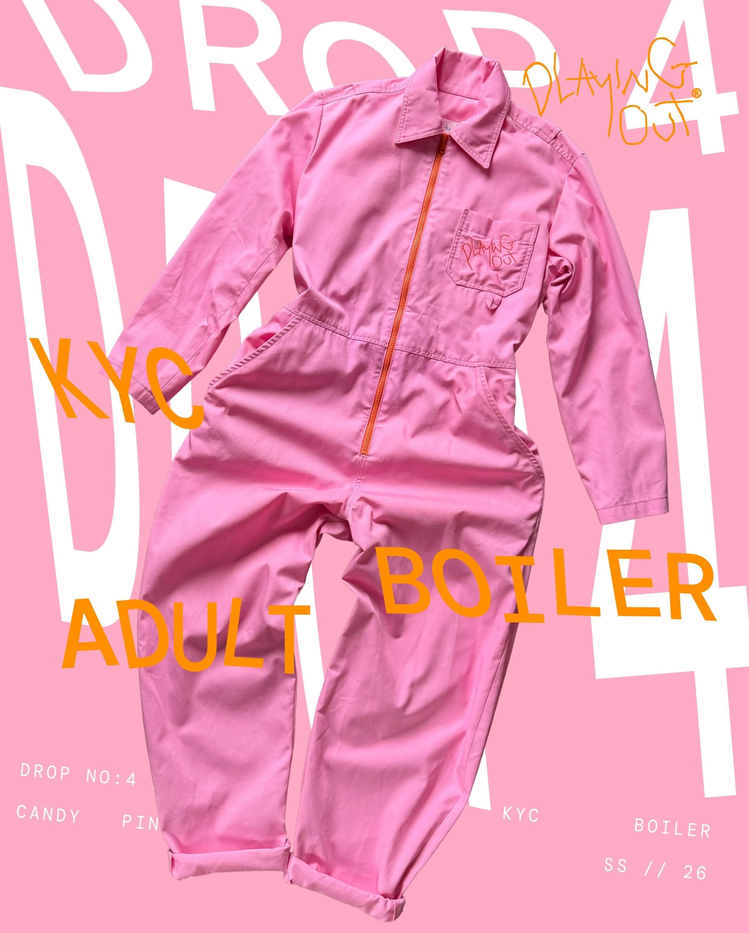 DROP 4 / / ADULT BOILER / / MINI ME 🩷
Gorgey @mossomey + Awala in the Candy Pink

Adult boilersuits available now 💫
Shot by @leoniefreemanphoto 
Styled by @kim_howells 

#playingout #madeformischief #newdropss26 #adultboilersuit