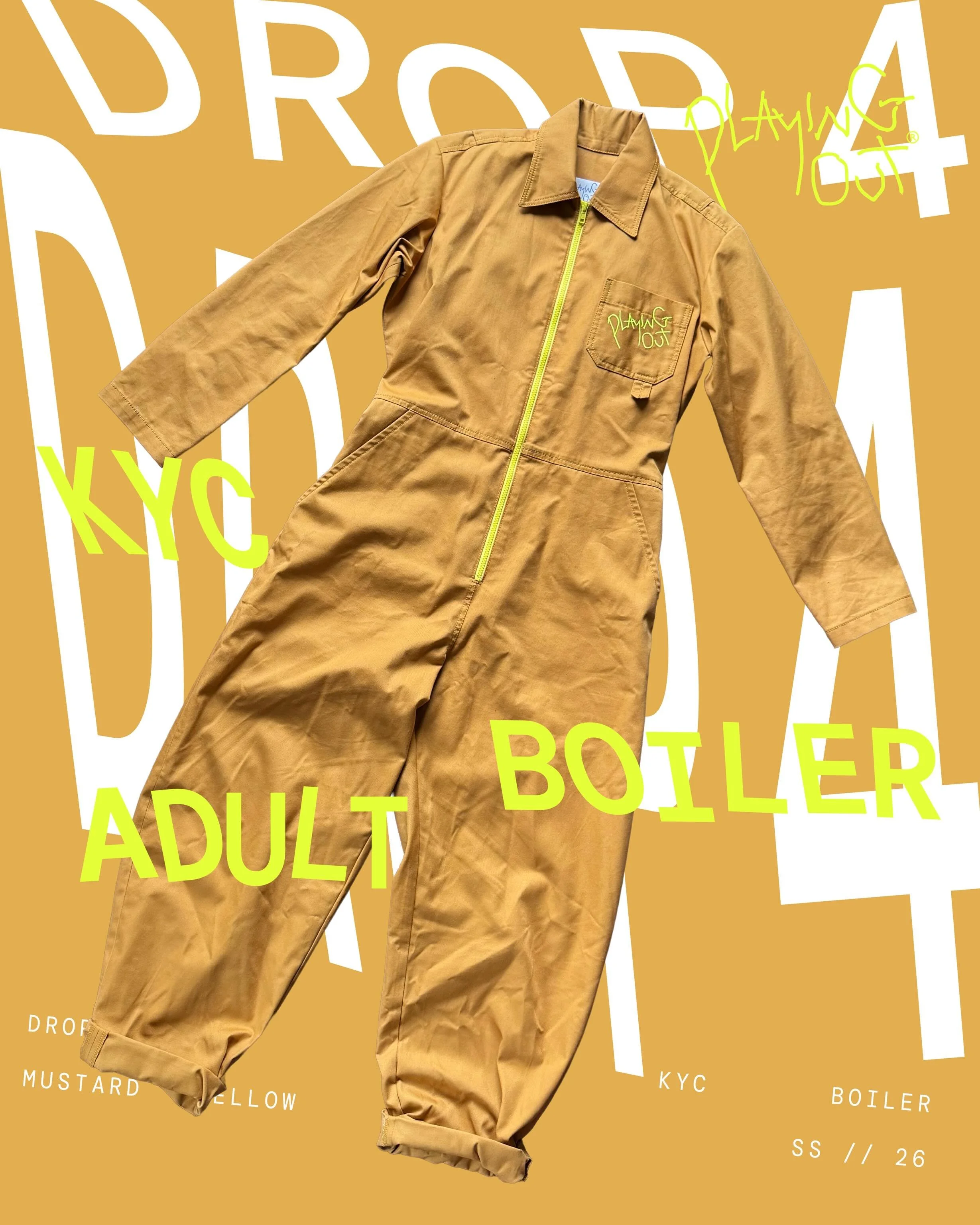 DROP 4 / / ADULT BOILER / / MINI ME 💛
Mustard Yellow available now 💫

Shot by @leoniefreemanphoto 
Styled by @kim_howells 
Crocs from @schuhpr *pr 

#playingout #madeformischief #adultboilersuit #matchingminime