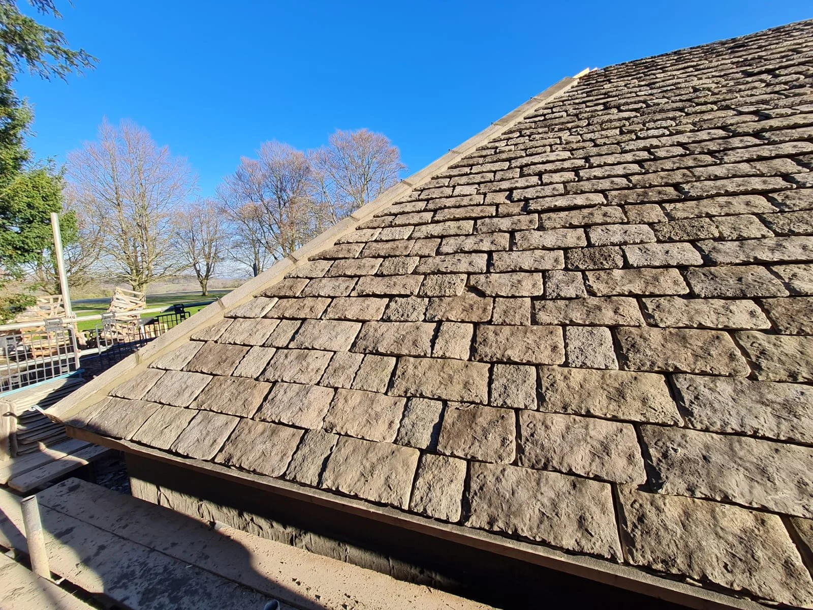 Crown Roofing & Leadwork team on a roofing project in Berkshire