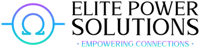 Graphic design featuring a blue stylized headset icon and the text 'Empowering Connections' in blue capital letters.