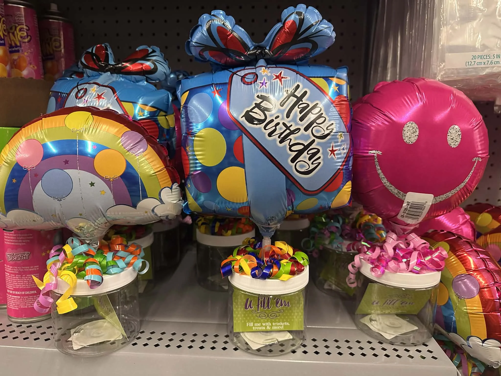 ($10)- Birthday balloon with candy-filled container- (Add-on to any trip, tour, or experience)