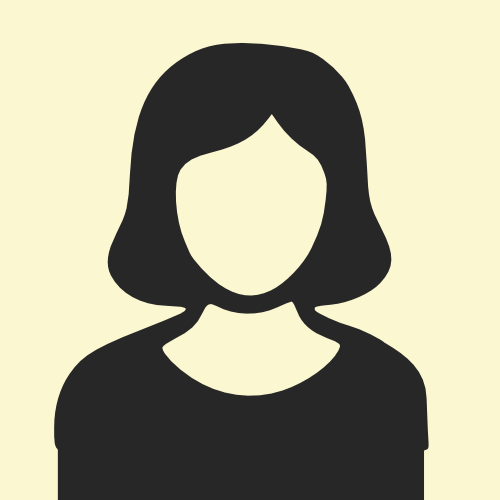 Silhouette of a woman with shoulder-length hair, facing forward, on a light background.