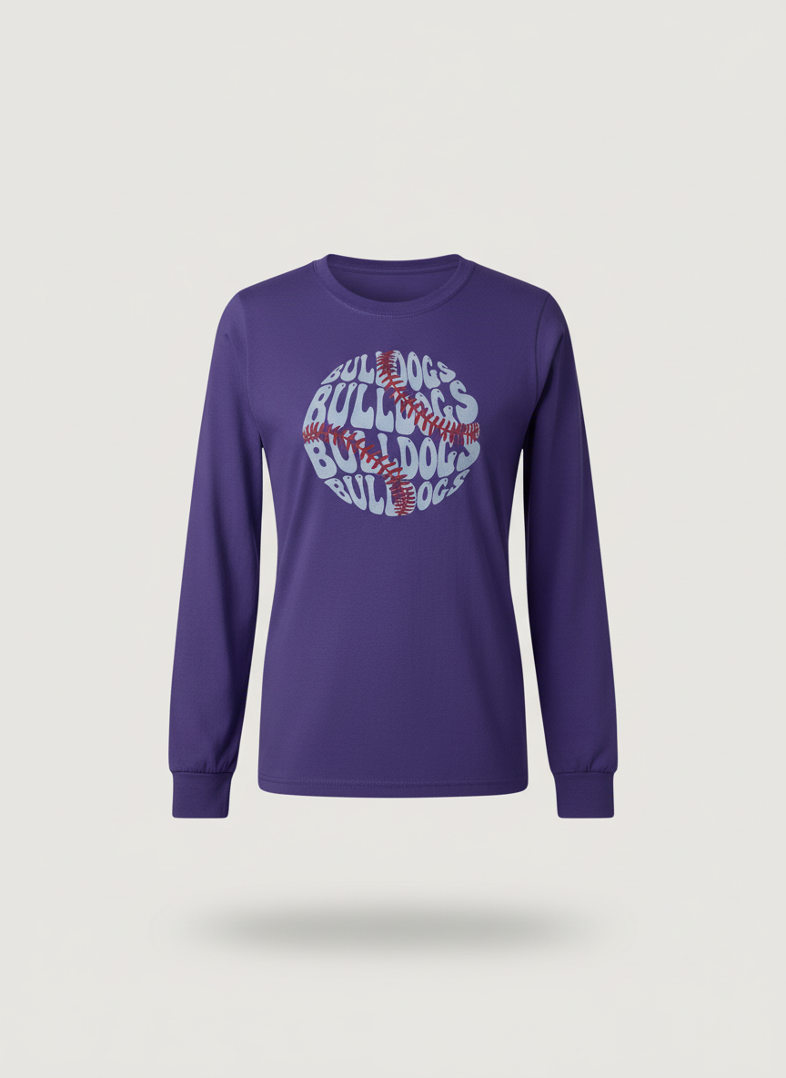 Baseball Bulldogs with seams