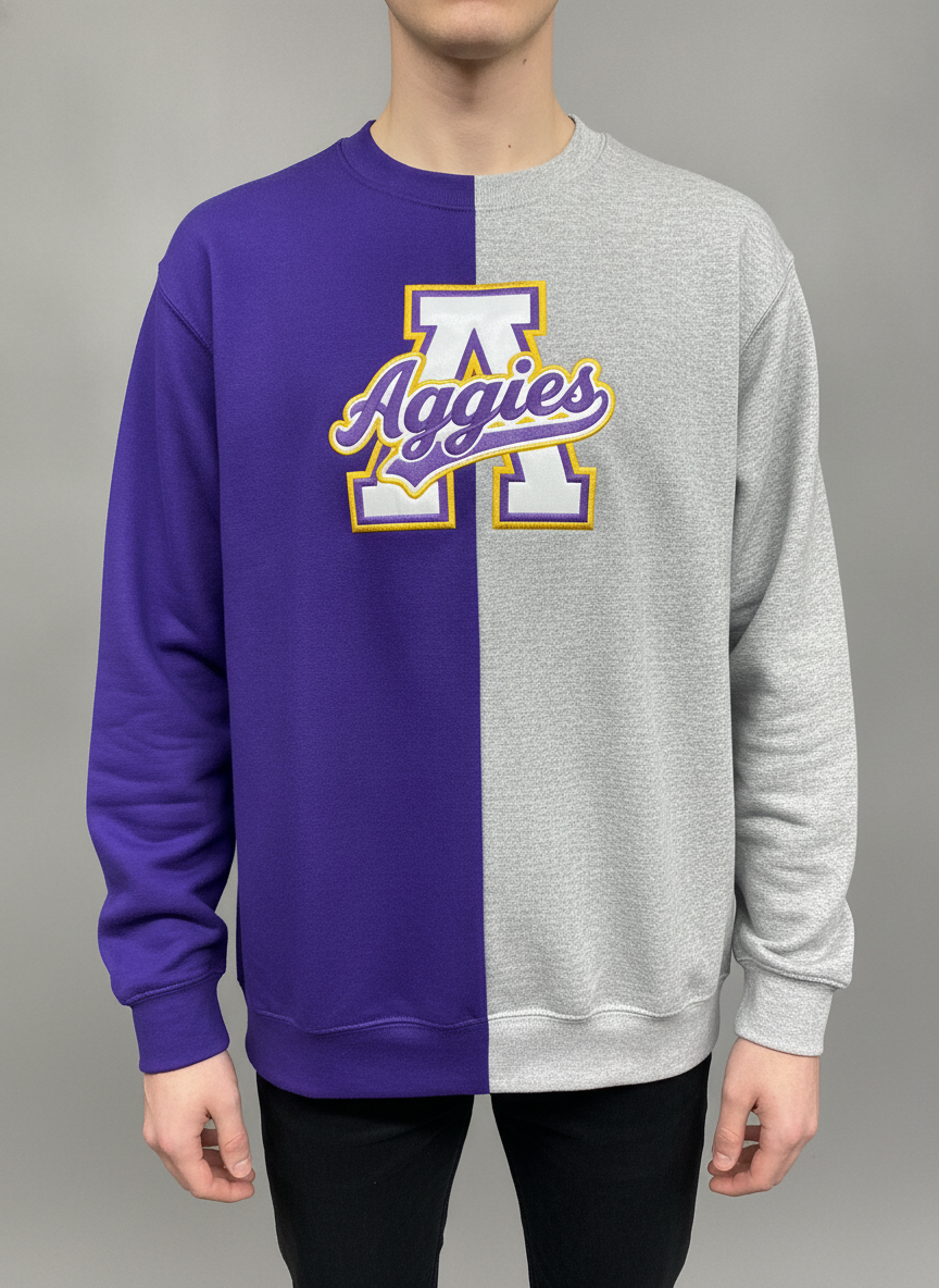 Gildan Dual Color Sweatshirt - Purple & Grey