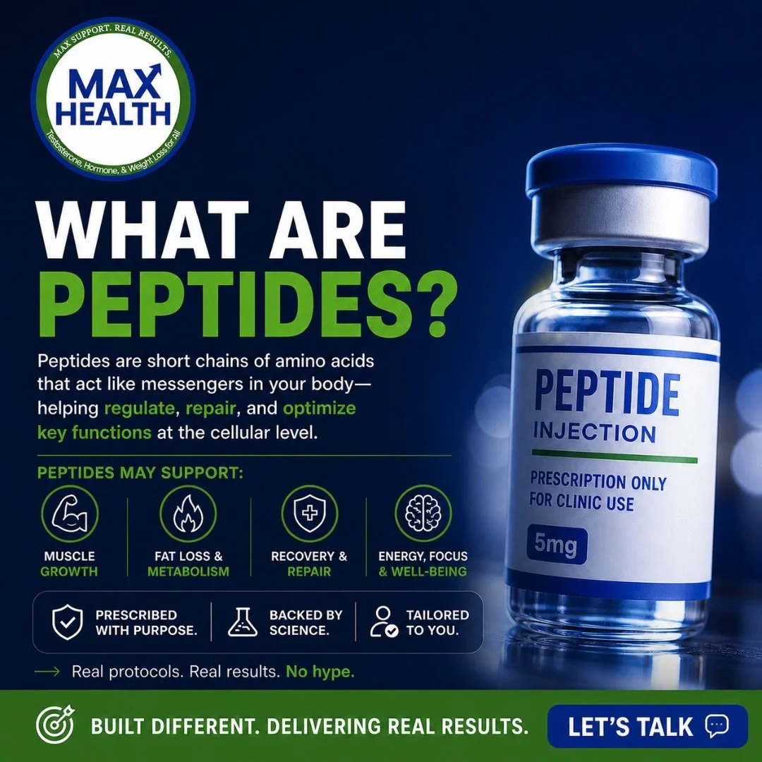 Most people hear the word &ldquo;peptides&rdquo; and think it&rsquo;s just another trend. The reality? Peptides are tools that can support how your body functions at a deeper level. 🧬

Depending on the peptide and your individual goals, they may hel