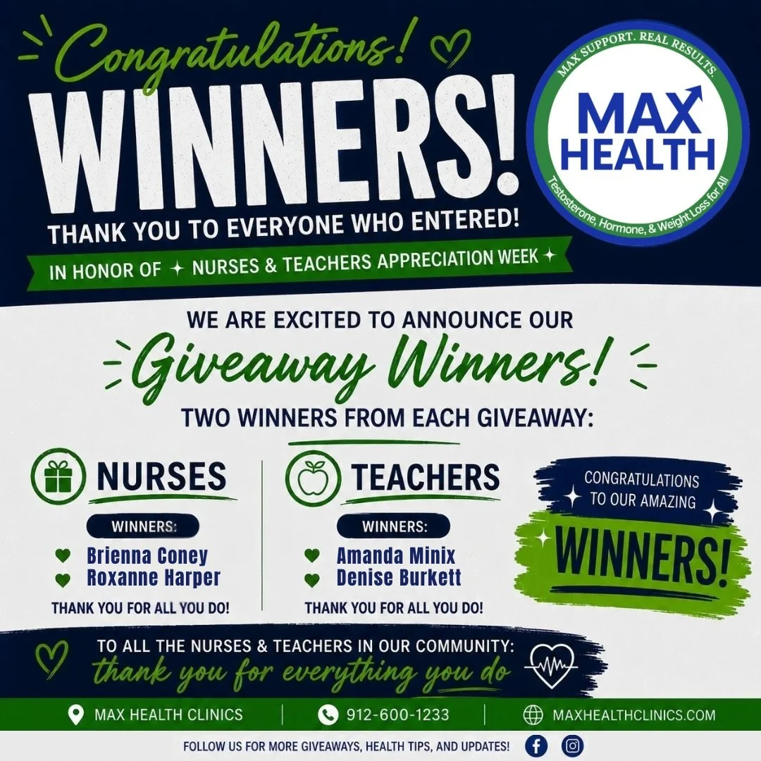 🎉 Congratulations to our Giveaway Winners! 🎉

A huge THANK YOU to everyone who entered our Nurses &amp; Teachers Appreciation Week giveaways! We loved the opportunity to celebrate two groups that do so much for our community every single day. 💚

?