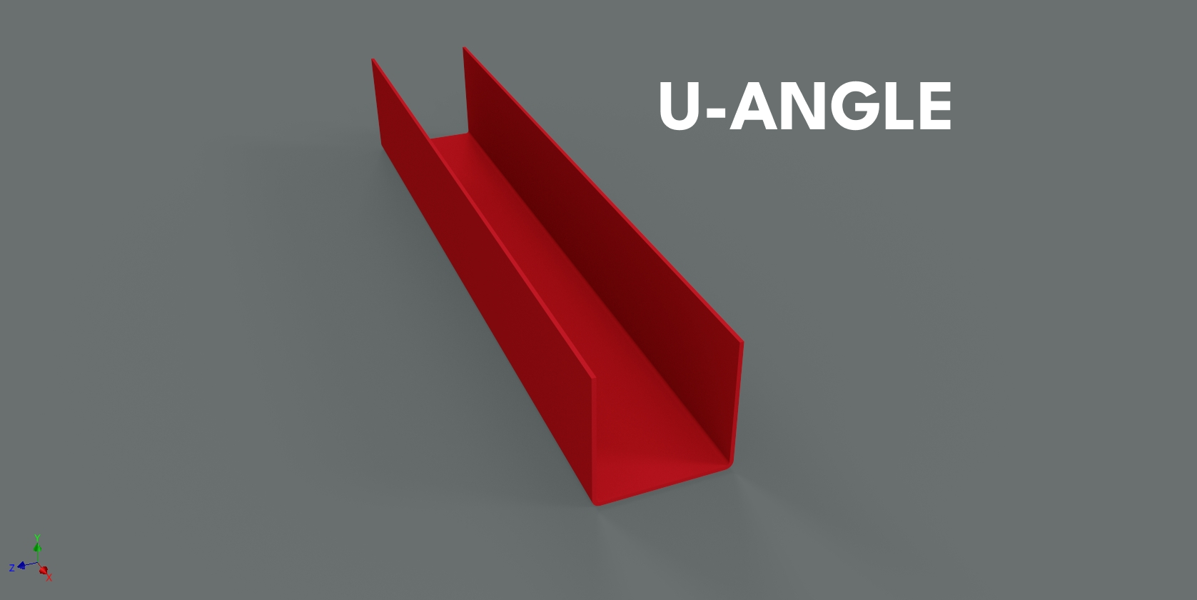 A red U-shaped angle on a gray background with the text 'U-ANGLE' next to it.