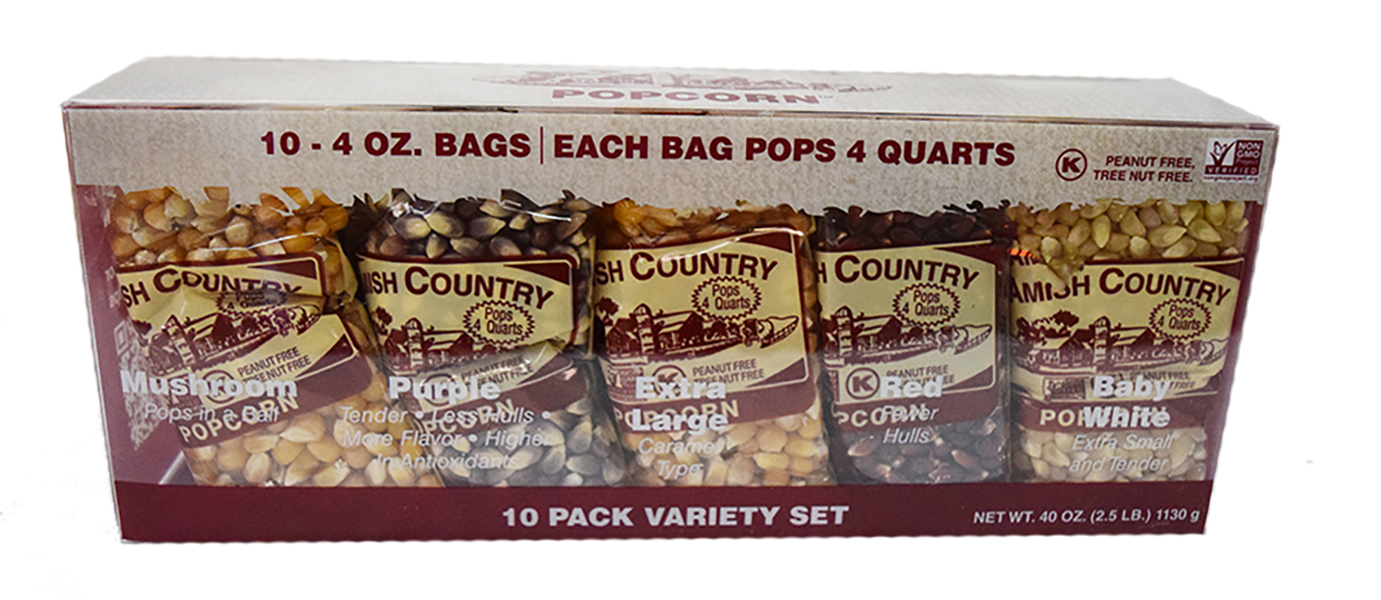 Amish Country Popcorn Variety Pack - (10) 3.5 oz bags