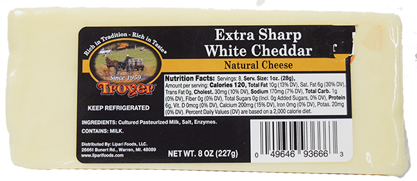 Extra Sharp White Cheddar Cheese - 8 oz