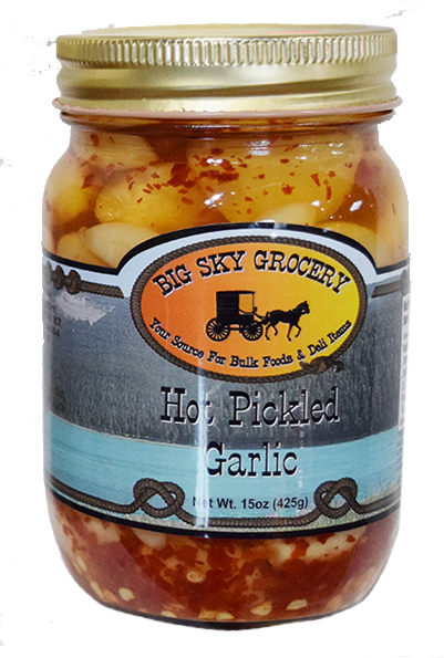 Hot Pickled Garlic - 16 oz