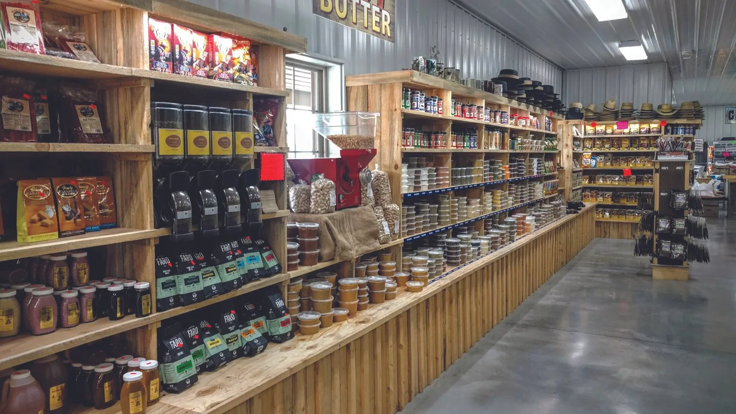 Enjoy browsing the aisles of our store, stocked with a variety of jams, jellies, jarred goods, bulk pantry items, farm to table meat section, Montana made items and hand made toys.